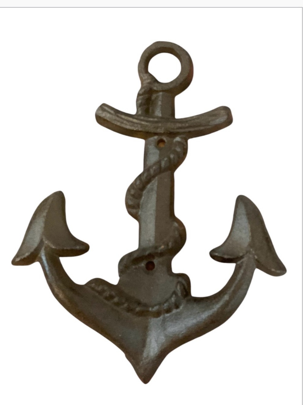 Decorative cast Iron Anchor Wall Hook - Rustic Brown